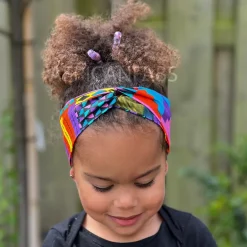 Haarband / Hoofdband voor Kinderen in Afrikaanse print - Kinderen - Multi color kente