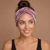 Haarband met buigbare metaaldraad - Roze Velvet