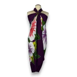 Handgeschilderd Sarong / pareo - Strandkleding wikkelrok - Paars