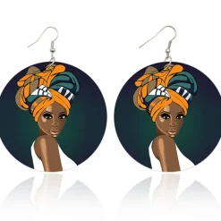 Headwrap girl - Afrikaanse oorbellen
