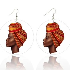 Headwrap Lady - Afrikaanse oorbellen