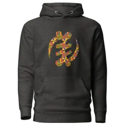 Hoodie - Unisex - Adinkra kente print D025 (Hoodie in meerdere kleuren beschikbaar)