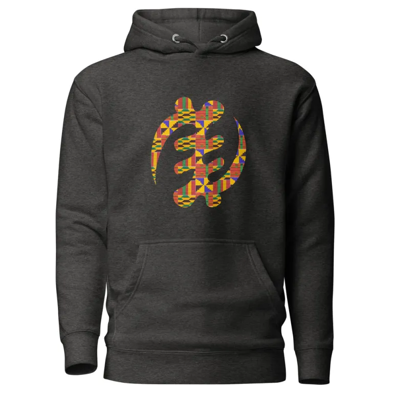Hoodie - Unisex - Adinkra kente print D025 (Hoodie in meerdere kleuren beschikbaar)