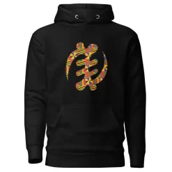 Hoodie - Unisex - Adinkra kente print D025 (Hoodie in meerdere kleuren beschikbaar)