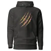 Hoodie - Unisex - Claw in Kente print D022 (Hoodie in Zwart of Wit)