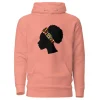 Hoodie - Unisex - Hoofd met rode samakaka haarband D006 (Hoodie beschikbaar in meerdere kleuren)