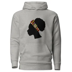 Hoodie - Unisex - Hoofd met rode samakaka haarband D006 (Hoodie beschikbaar in meerdere kleuren)
