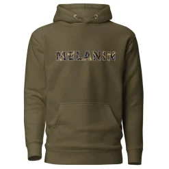 Hoodie - Unisex - MELANIN in bogolan print D003 (Hoodies in diverse kleuren)