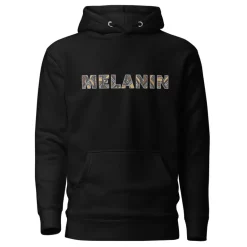 Hoodie - Unisex - MELANIN in bogolan print D003 (Hoodies in diverse kleuren)