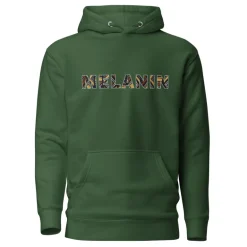 Hoodie - Unisex - MELANIN in bogolan print D003 (Hoodies in diverse kleuren)