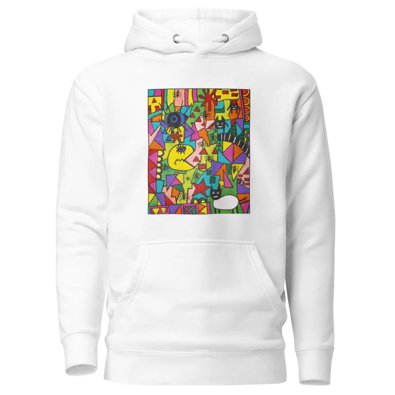 Hoodie - Unisex - STEUN EEN GOED DOEL - Kunst uit Zuid-Afrika SA02 (Hoodie in meerdere kleuren)