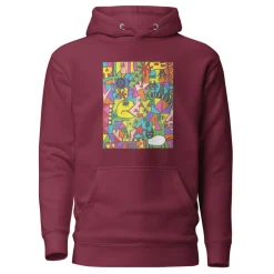 Hoodie - Unisex - STEUN EEN GOED DOEL - Kunst uit Zuid-Afrika SA02 (Hoodie in meerdere kleuren)