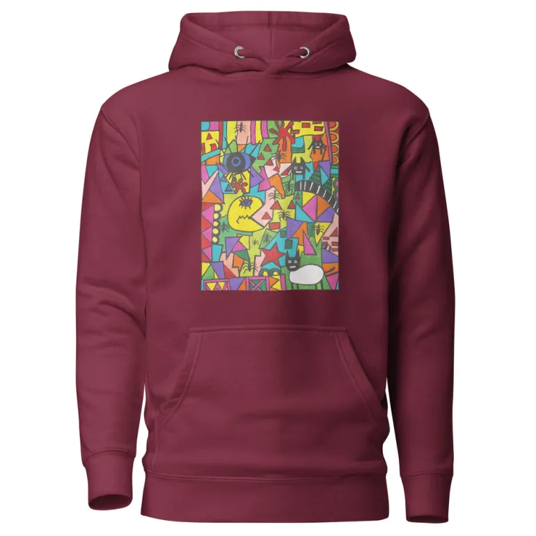 Hoodie - Unisex - STEUN EEN GOED DOEL - Kunst uit Zuid-Afrika SA02 (Hoodie in meerdere kleuren)