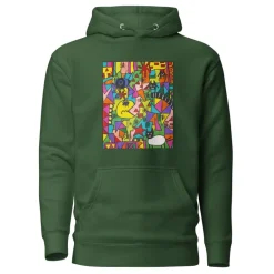 Hoodie - Unisex - STEUN EEN GOED DOEL - Kunst uit Zuid-Afrika SA02 (Hoodie in meerdere kleuren)
