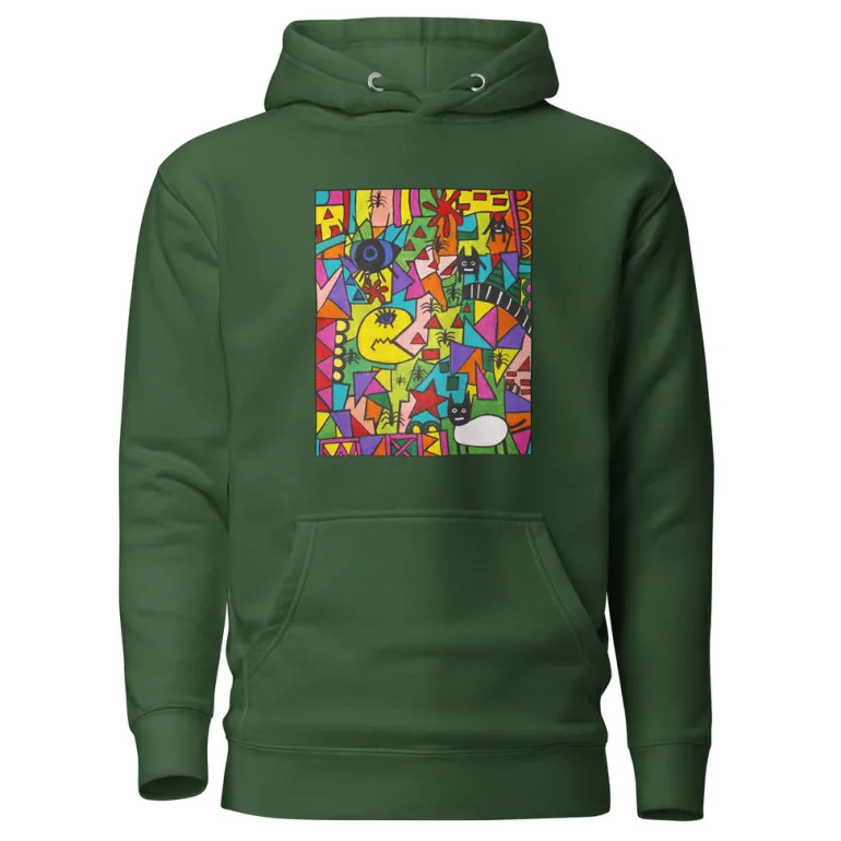 Hoodie - Unisex - STEUN EEN GOED DOEL - Kunst uit Zuid-Afrika SA02 (Hoodie in meerdere kleuren)