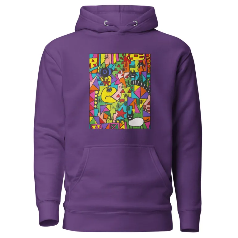 Hoodie - Unisex - STEUN EEN GOED DOEL - Kunst uit Zuid-Afrika SA02 (Hoodie in meerdere kleuren)