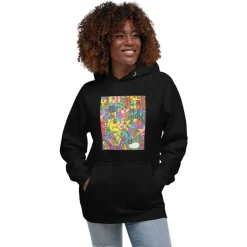 Hoodie - Unisex - STEUN EEN GOED DOEL - Kunst uit Zuid-Afrika SA02 (Hoodie in meerdere kleuren)