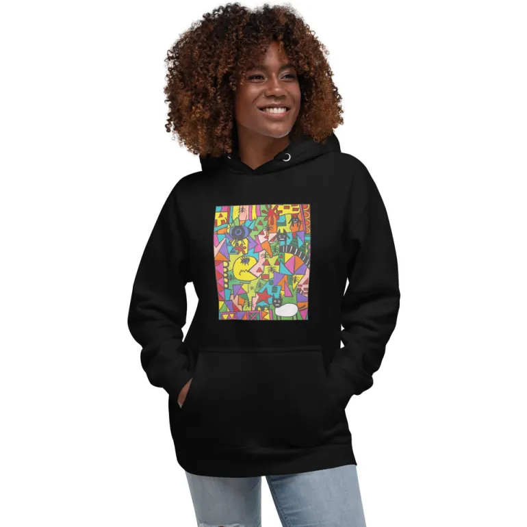 Hoodie - Unisex - STEUN EEN GOED DOEL - Kunst uit Zuid-Afrika SA02 (Hoodie in meerdere kleuren)