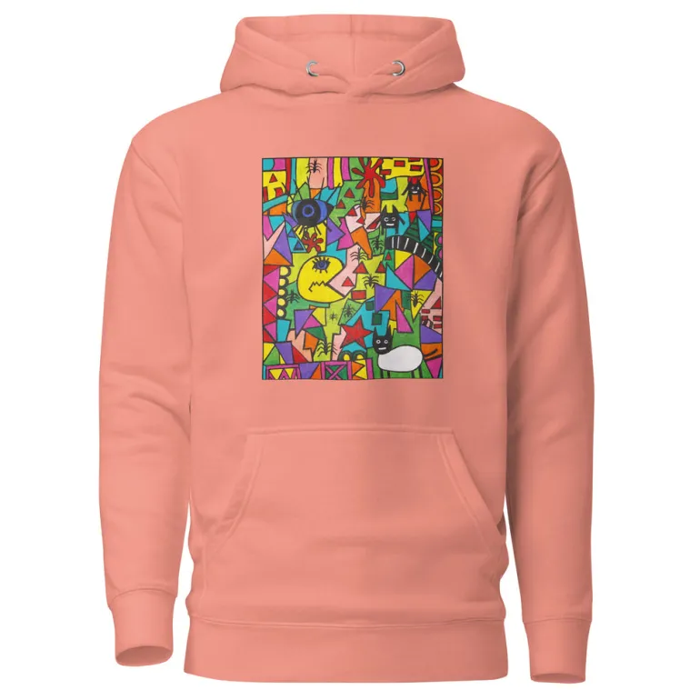 Hoodie - Unisex - STEUN EEN GOED DOEL - Kunst uit Zuid-Afrika SA02 (Hoodie in meerdere kleuren)