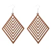 Houten Oorbellen | Rhombus