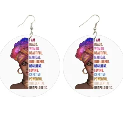 I am Black - Afrikaanse oorbellen