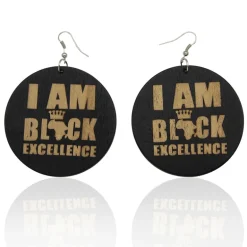 I am Black Excellence - Afrikaanse oorbellen