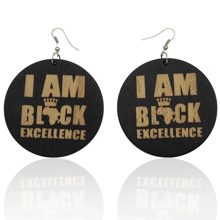 I am Black Excellence - Afrikaanse oorbellen