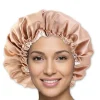Kaki Satijnen Slaapmuts / Haar bonnet van Satijn / Satin hair bonnet