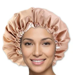 Kaki Satijnen Slaapmuts / Haar bonnet van Satijn / Satin hair bonnet
