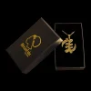 18k Gold plated Afrika ketting / hanger - Vergulde Afrika symbool halsketting Goudkleurig - GYE NYAME - ADINKRA SYMBOL