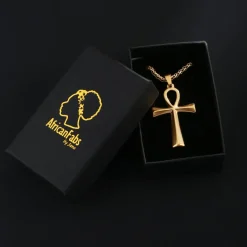 18k Gold plated vergulde Kruis ketting / hanger - Kruis halsketting Goudkleurig