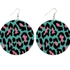 Leopard print groen - Afrikaanse oorbellen