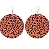 Leopard print zalm - Afrikaanse oorbellen