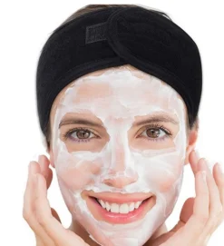 Make-up Haarband / Terry stof Spa hoofdband - Zwart