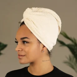 Microfiber Hair Towel - Hoofdhanddoek voor je haar - Gebroken wit