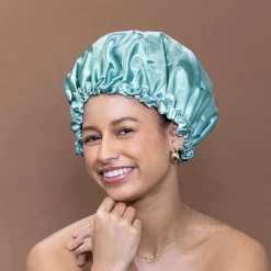 Mintgroen Satijnen Slaapmuts / Haar bonnet van Satijn / Satin hair bonnet