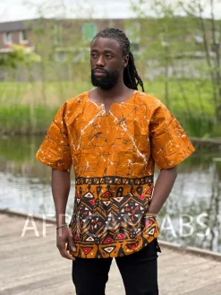 Mosterd / bruin Dashiki Shirt / Dashiki Jurk - Afrikaans shirt - Unisex