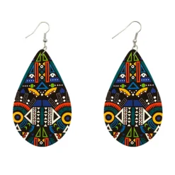 Multicolor Tribal druppelvormig - Afrikaanse oorbellen
