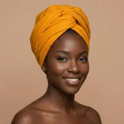 Okergeel hoofddoek / headwrap