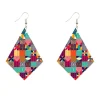 Oorbellen met Afrikaanse print | Ruitvormig - Patchwork