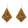 Oorbellen met Afrikaanse print | Ruitvormig - Kente