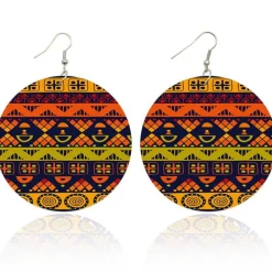 Oranje Ethnic art - Afrikaanse oorbellen