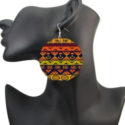 Oranje Ethnic art - Afrikaanse oorbellen