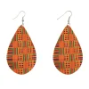 Oranje Kente druppelvormig - Afrikaanse oorbellen