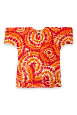 Oranje Tie-dye Dashiki Shirt / Dashiki Jurk - Afrikaans shirt - Unisex