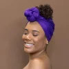 Paarse hoofddoek - Headwrap van stretchy Jersey stof