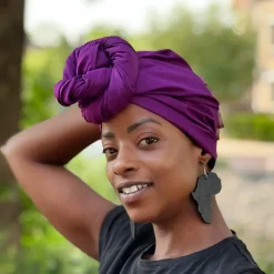 Paarse hoofddoek / paarse headwrap