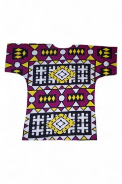 Paarse Samakaka Dashiki Shirt / Dashiki Jurk - Afrikaans shirt - Unisex