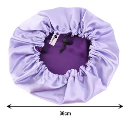 Paarse Satijnen Slaapmuts / Haar bonnet van Satijn / Satin hair bonnet + Satijnen scrunchie