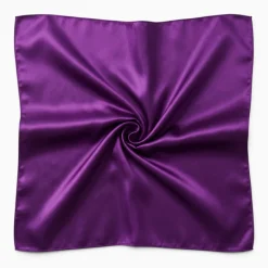 Paars Satijnen Vierkante Sjaal / Bandana / Hoofddoek 90 x 90 cm